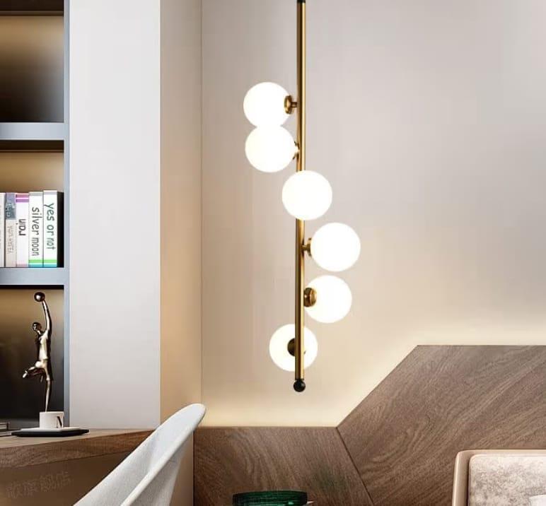 Luxury Vertical Glass Globe Wall Hanging Light